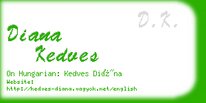 diana kedves business card
